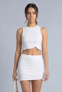 Asymmetrical Hem Crop Top