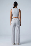 August Contrast Piping Crop Top