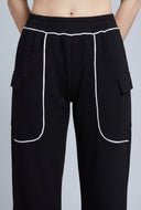 August Contrast Piping Cargo Pants