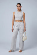 August Contrast Piping Cargo Pants
