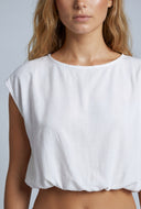 Bubble Hem Crop Top