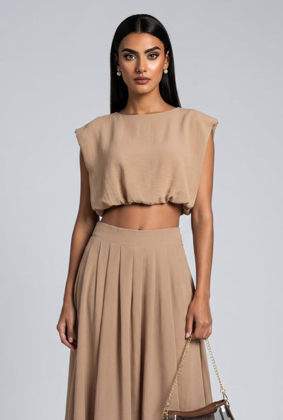 Bubble Hem Crop Top