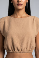 Bubble Hem Crop Top