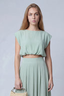 Bubble Hem Crop Top