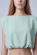 Bubble Hem Crop Top