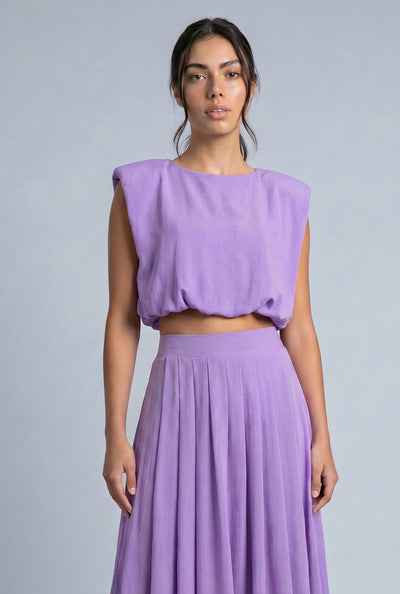 Bubble Hem Crop Top
