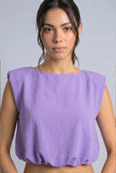 Bubble Hem Crop Top