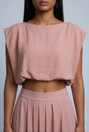 Bubble Hem Crop Top