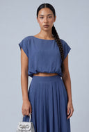 Bubble Hem Crop Top