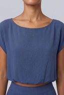 Bubble Hem Crop Top