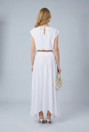 Pleated Maxi Skirt