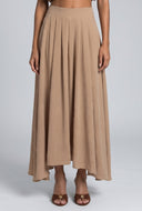 Pleated Maxi Skirt