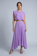 Pleated Maxi Skirt