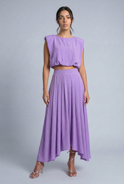 Pleated Maxi Skirt