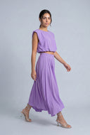 Pleated Maxi Skirt