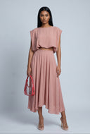 Pleated Maxi Skirt