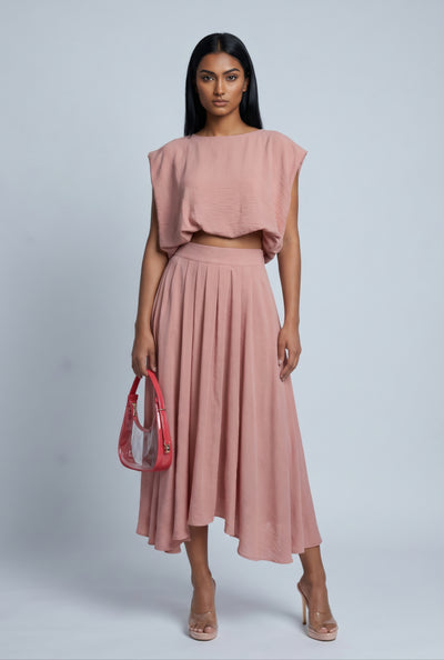 Pleated Maxi Skirt