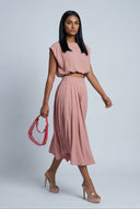 Pleated Maxi Skirt