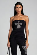 Veronica Glam Cross Tube Top