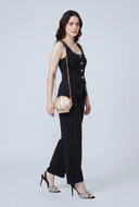Ezra Slit Front Button-Front Blazer Vest