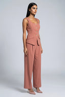 Ezra Slit Front Button-Front Blazer Vest