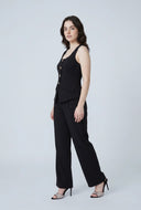 Ezra Crepe Pleated Dress Pants