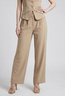 Ezra Crepe Pleated Dress Pants