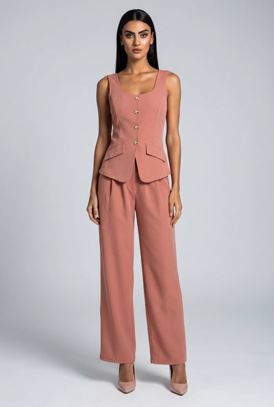 Ezra Crepe Pleated Dress Pants