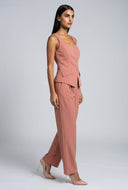 Ezra Crepe Pleated Dress Pants