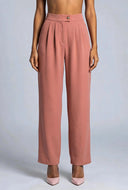 Ezra Crepe Pleated Dress Pants