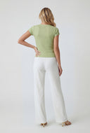 Lenora Ribbed High Neck T-Shirt