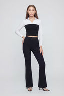 Lenora High Waist Ribbed Flare Pants