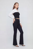 Lenora High Waist Ribbed Flare Pants