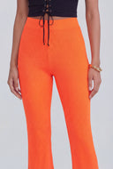 Lenora High Waist Ribbed Flare Pants