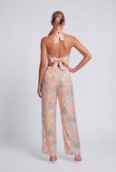 Rosalee Floral Satin Halter Top