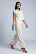 Ashley Linen Scoop Neck Blouse