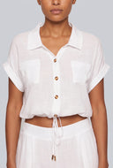 Campbell Drawstring Crop Shirt