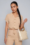 Campbell Drawstring Crop Shirt