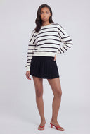 Striped Drop Shoulder Sweatshirt