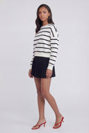 Striped Drop Shoulder Sweatshirt