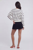 Striped Drop Shoulder Sweatshirt
