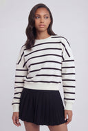 Striped Drop Shoulder Sweatshirt