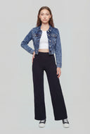 Finley Waistband Wide-Leg Casual Pants