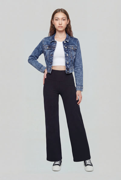 Finley Waistband Wide-Leg Casual Pants