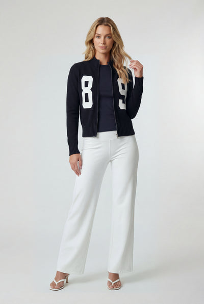Finley Waistband Wide-Leg Casual Pants