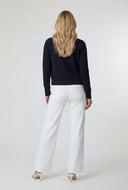 Finley Waistband Wide-Leg Casual Pants