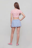 Kenna Ribbed Lace Up Crop Top