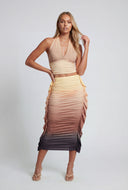 Two Tone Crop Halter Top
