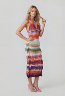 Two Tone Crop Halter Top