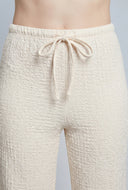 Textured Drawstring Pants